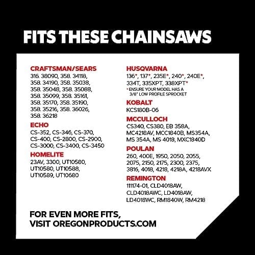 Oregon S62 AdvanceCut Motorlu Testere Zinciri 45,7 cm Bar -62 Tahrik Bağlantıları için - düşük geri tepmeli zincir Husqvarna, Echo, Poulan, Craftsman, Echo ve daha fazlasına uyar