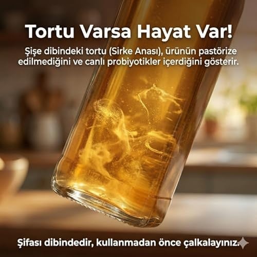 Organic Windy Valley Organik Elma Sirkesi (Sirke Analı) / Apple Vinegar (With the Mother) (500ml), ECOCERT Sertifikalı & İzlenebilir - İçimlik, Cam Şişe