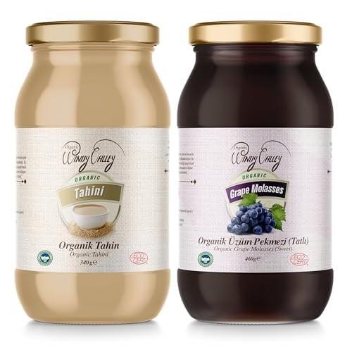Organic Windy Valley Üzüm Pekmezi & Tahin/ECOCERT Sertifikalı (460gr + 300gr)