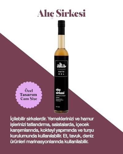 Organik Fermente Alıç Sirkesi Katkısız Cam Şişe – 500 ml
