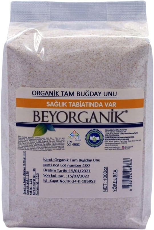 Organik Tam Buğday Unu 1kg