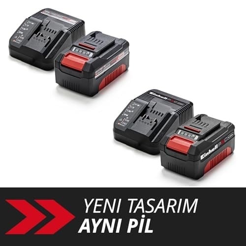 Orijinal Einhell Akü ve Şarj Cihazı Başlangıç Kiti Power X-Change (Akü, Li-Ion, 18 V, 4.0 Ah akü ve hızlı şarj cihazı, tüm Power X-Change cihazları ile uyumlu) - 4512042