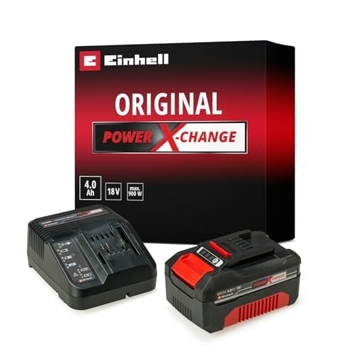 Orijinal Einhell Akü ve Şarj Cihazı Başlangıç Kiti Power X-Change (Akü, Li-Ion, 18 V, 4.0 Ah akü ve hızlı şarj cihazı, tüm Power X-Change cihazları ile uyumlu) - 4512042