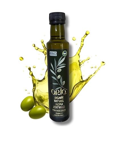 Orio Organik Natural Sızma Zeytinyağı 250 ML Cam Şişe - Soğuk Sıkım, Premium, Organik Sertifikalı,Sofra Kullanımı İçin İdeal