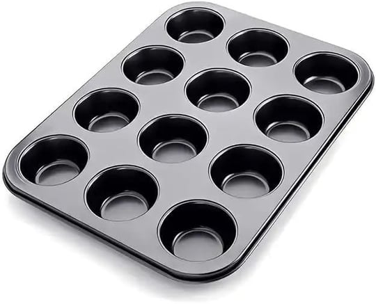 Orret Home 12’li Muffin ve Cupcake Fırın Tepsisi – Yapışmaz Metal Kek Kalıbı, 12 Gözlü Muffin Kabı, Cup Cake Pişirme Tepsisi, Fırın Uyumlu Kek Kalıbı - Seçenekler: 6 Gözlü, 12 Gözlü