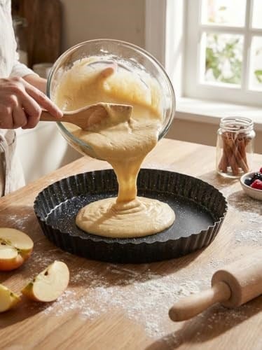 Orret Home 28 cm Granit Turta Kalıbı – Yapışmaz Yüzeyli Yuvarlak Fırın Tepsisi | Kek, Tart ve Turta Pişirme Kalıbı (28 Cm Turta) - Seçenekler: 28 Cm Turta, 26 Cm Dilimli, 26 Cm Rüzgargül, 26 Cm Tartr