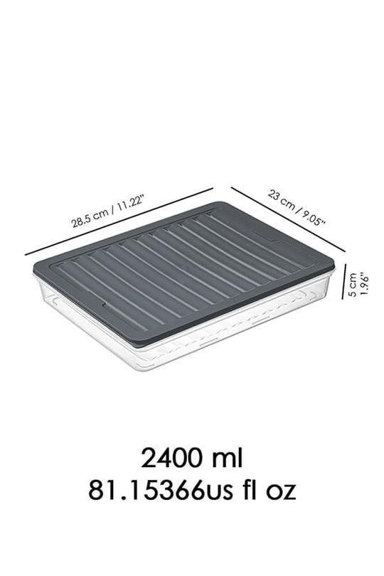 Orret Home 4 Adet Buzdolabı Organizeri, Buzdolabı İçin Çok Amaçlı Saklama Kabı, Fresh Box, Şeffaf ve Ayarlanabilir, Gıdaları Taze Tutma Özelliği, Mutfak
