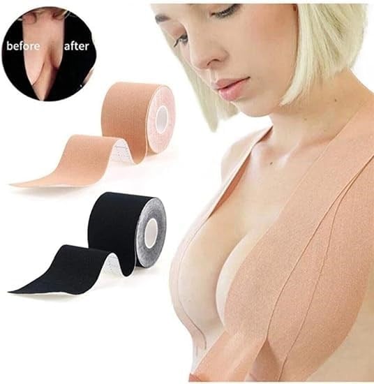 Orret Home 4Cm X 5M Göğüs Kaldırma Ve Şekillendirme Bandı,Meme Kaldırıcı Bant,Sarkık Göğüs Giderici Toplarayıcıcı Yapışkanlı Şerit Bant