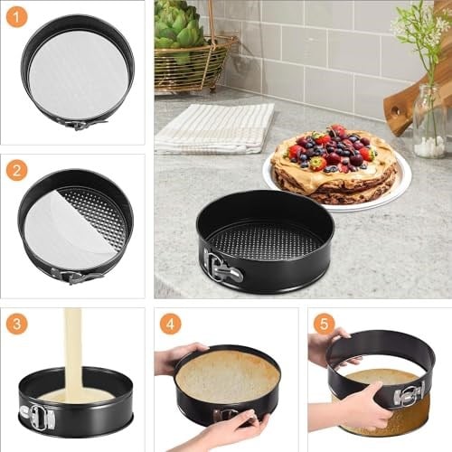Orret Home Kelepçeli Kek Kalıbı - Pastacılık İçin Yapışmaz, Kolay Çıkarılabilir Teflon Kaplama Pasta Kalıbı (20 Cm) - Bedenler: 18 Cm, 20 Cm, 22 Cm, 24 Cm, 26 Cm, 28 Cm