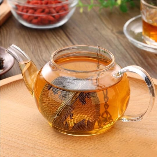 Orret Home Metal Top Çay Süzgeci,Topuz Çay Filtresi,Bitki Ve Yeşil Çay İçin Paslanmaz Süzgeç,Bardağa Asılabilir Topuz Çay Süzgeci