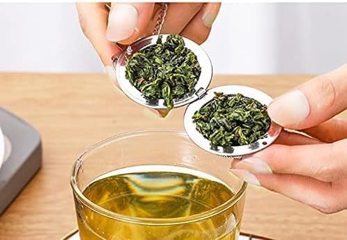 Orret Home Metal Top Çay Süzgeci,Topuz Çay Filtresi,Bitki Ve Yeşil Çay İçin Paslanmaz Süzgeç,Bardağa Asılabilir Topuz Çay Süzgeci