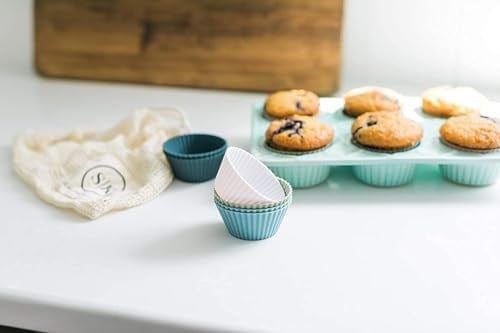 Orret Home Muffin Pişirme Kalıbı 12 Adet Silikon Kek Kalıbı Cupcake Çikolata ve Sade Kek (12 Adet)