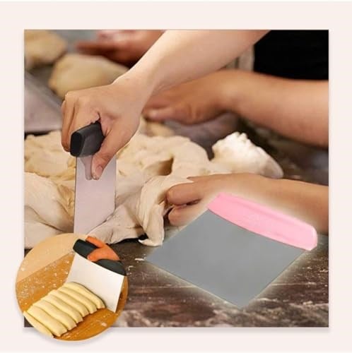 Orret Home Plastik Saplı Çelik Hamur Kesici,Metal Hamur Dilimleyici (2)