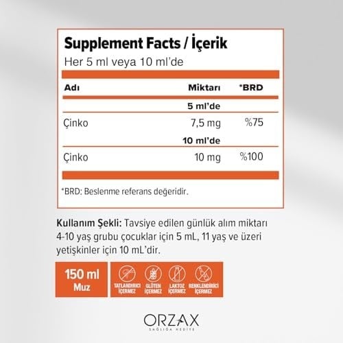 Orzax Ocean Picozinc Şurup 150 Ml