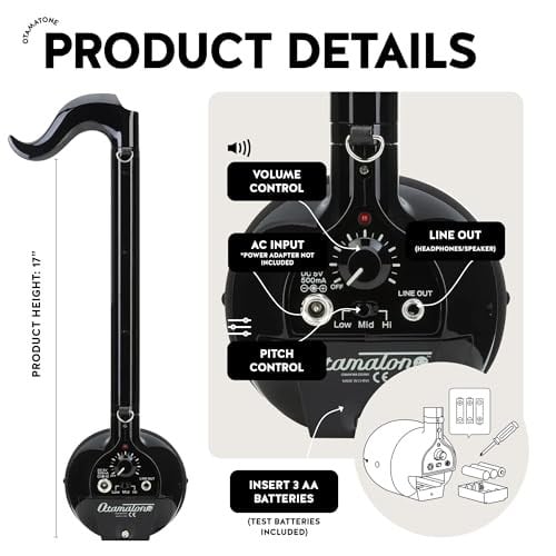 Otamatone Deluxe Elektronik Müzik Enstrümanı (Siyah)
