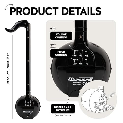 Otamatone Regular Elektronik Müzik Enstrümanı (Siyah)