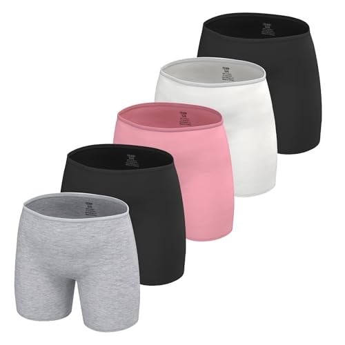 ÖTS Premium 5’li Kız Çocuk Boxer - Hediye Kutulu, Pamuklu Kumaş, Ultra Yumuşak, Esnek Kalıp, Etiketsiz Tasarım,Kaliteli İnce Bel Lastik Tayt