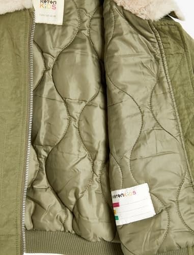 Oversize Bomber Ceket Peluş Yakalı Cep Detaylı
