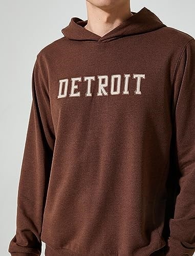 Oversize Hoodie Kolej İşlemeli Uzun Kollu