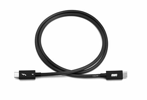 OWC - 2,0 m Thunderbolt 4 / USB-C kablosu - Tüm Thunderbolt 3 ve 4, USB-C ve USB4 cihazları için tam fonksiyonel, 40 Gb/sye kadar, 100 Watt, 20 V/5 A, 8K Thunderbolt veya USB-C ekran ile uyumlu