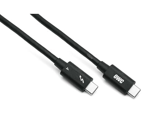 OWC - 2,0 m Thunderbolt 4 / USB-C kablosu - Tüm Thunderbolt 3 ve 4, USB-C ve USB4 cihazları için tam fonksiyonel, 40 Gb/sye kadar, 100 Watt, 20 V/5 A, 8K Thunderbolt veya USB-C ekran ile uyumlu