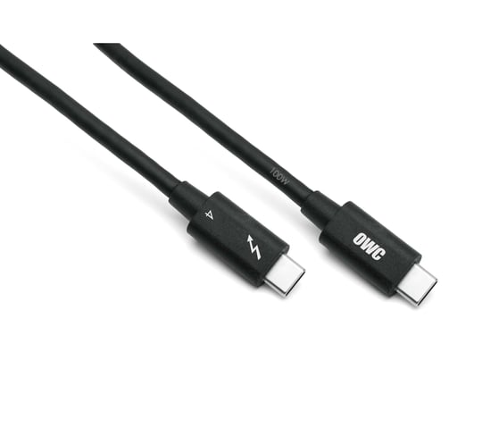 OWC - 2,0 m Thunderbolt 4 / USB-C kablosu - Tüm Thunderbolt 3 ve 4, USB-C ve USB4 cihazları için tam fonksiyonel, 40 Gb/sye kadar, 100 Watt, 20 V/5 A, 8K Thunderbolt veya USB-C ekran ile uyumlu