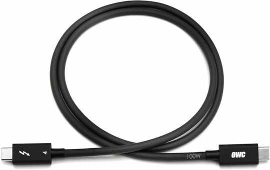 OWC - 2,0 m Thunderbolt 4 / USB-C kablosu - Tüm Thunderbolt 3 ve 4, USB-C ve USB4 cihazları için tam fonksiyonel, 40 Gb/sye kadar, 100 Watt, 20 V/5 A, 8K Thunderbolt veya USB-C ekran ile uyumlu