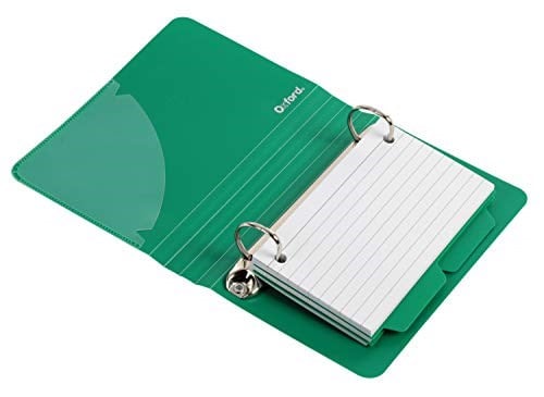 Oxford Bölücülü İndeks Kart Klasörü, 7,62 cm x 12,7 cm, Renk Değişebilir, 50 Kart, 1 Klasör (73570), Çeşitli (Mavi, Yeşil, Kırmızı)