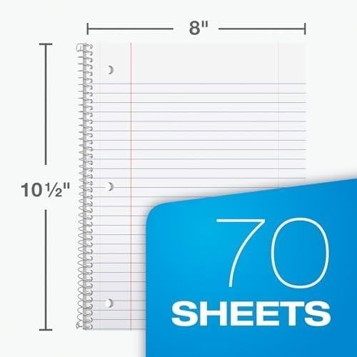 Oxford Spiral Defter - 6lı Set, Geniş Çizgili
