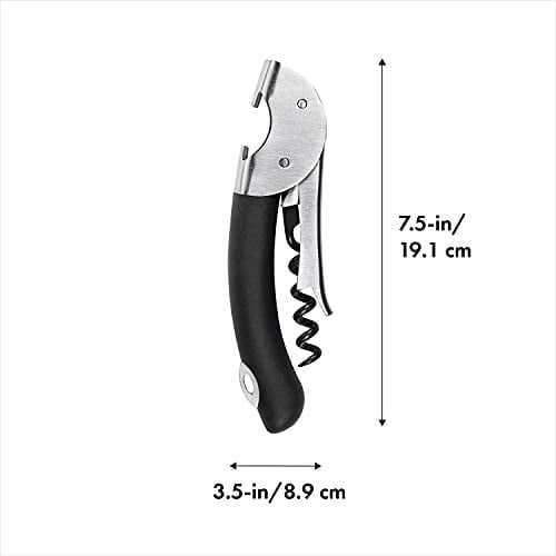 OXO Çelik Çift Kollu Garson Tirbuşon, Gümüş/Siyah, 1 CT
