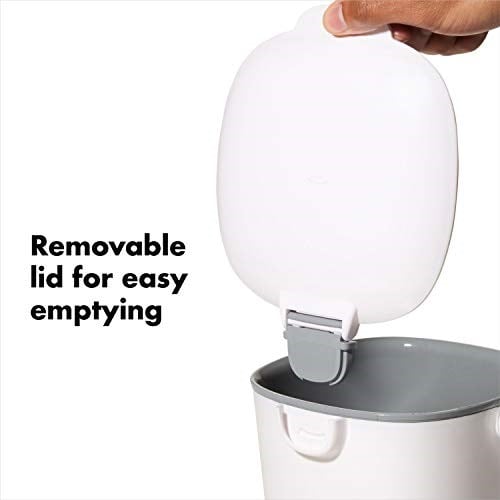 OXO Good Grips kompost kovası, beyaz, koku geçirmez çöp kutusu, mutfak için, 2,8 l