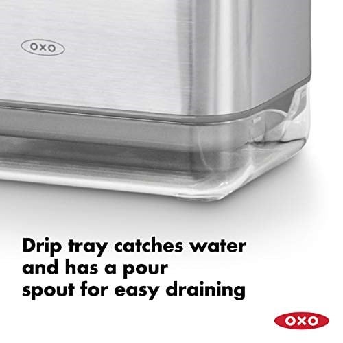 OXO - Good Grips Pratik Paslanmaz Çelik Bulaşık Yıkama Gereçleri Tutucusu - 9,7 x 14,5 x 14 cm