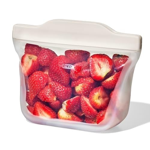 OXO Oat Snack Stand Up Silikon Yeniden Kullanılabilir Çanta 12 oz, 1 EA