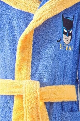 ÖZDİLEK Batman Gotham City Lisanslı Kapüşonlu Çocuk Bornozu 5/6 Yaş