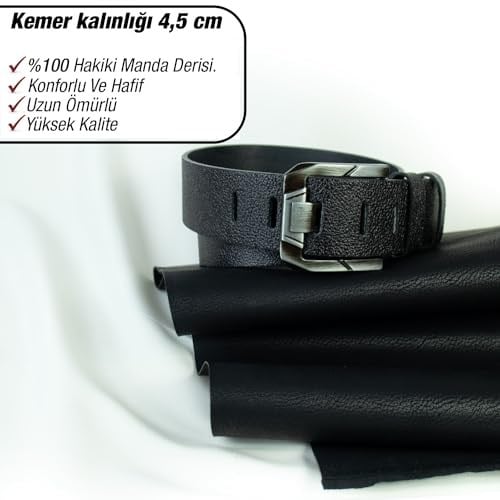 ÖZEL OVAL KUTULU |%1OO HAKİKİ MANDA DERİSİ | ERKEK KOT PANTOLON KEMERİ | HEDİYELİK ÇEYİZLİK KEMER