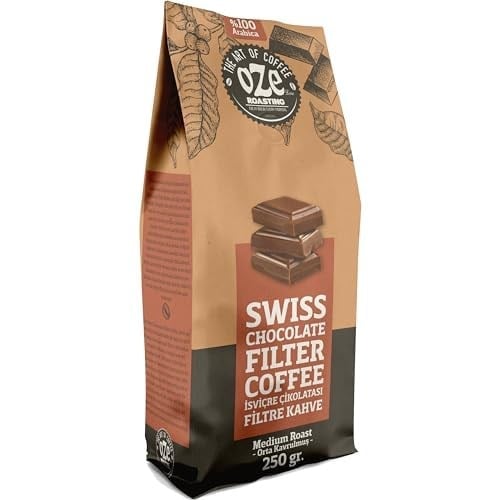 Ozeline Aromalı Filtre Kahve Seti – Makine için Öğütülmüş – Kağıt ve Metal Filtreye Uygun – 5’li 250 g – Irish Cream, Çikolata Frambuaz, Fındık, Vanilya, Çikolata Aromalı