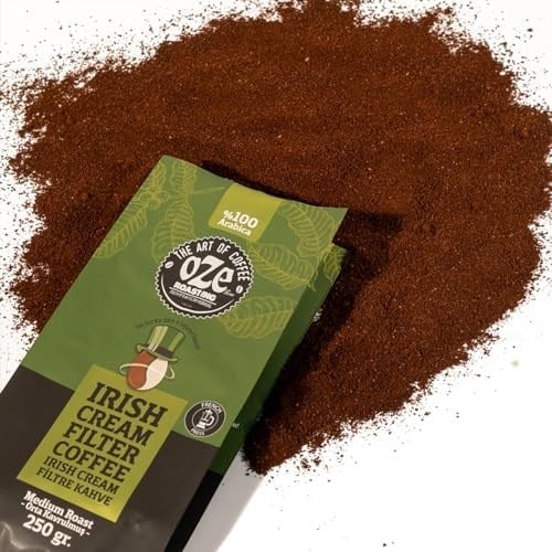 Ozeline Irish Cream Aromalı Filtre Kahve 250 g – Makine için Öğütülmüş – Kağıt ve Metal Filtreye Uygun