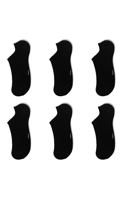 Ozzy Socks 6 Çift Erkek Beyaz Sneaker Çorabı- Görünmez Sneaker Çorap Seti- Bambu Çorap