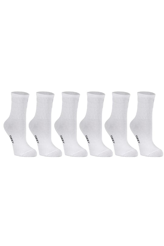 OZZY SOCKS 6lı Kadın Beyaz Çizgisiz Kolej Çorabı - Yumuşak ve Rahat Organik Pamuklu Çoraplar - Ergonomik Tasarım ve Uzun Ömürlü Kullanım (36-40)
