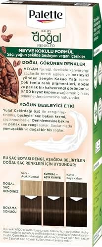 Palette Kalıcı Doğal Renkler 4-0 Amber Kahve Saç Boyası