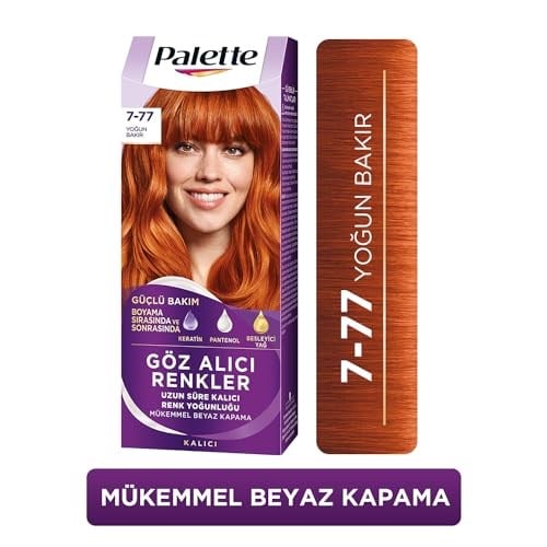 Palette Yoğun Göz Alıcı Renk Saç Boyası 7-77 Yoğun Bakır
