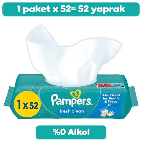 Pampers Fresh & Clean Islak Bebek Mendili, 1 paket, 52 Islak Mendil