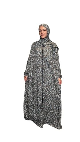 Pamuklu, Kaliteli, Hafif ve Yumuşak Kumaştan, Tek Parça, Pratik, Siyah Çantalı Namaz Elbisesi