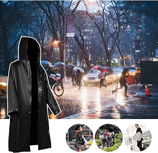 Panço yağmurluk, üniseks, tekrar kullanılabilir, şeffaf, PEVA taşınabilir, su geçirmez yağmurluk, nefes alır, seyahat, yürüyüş, bisiklet ve kamp için