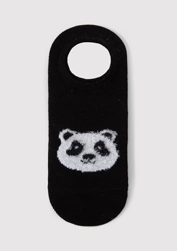 Panda Baskılı Siyah Babet Çorabı 1912778-900