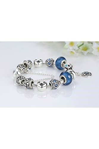 Pandora Tar, Charm Bileklik, Mavi Mother Charmlı, Ahşap Kutu İçerisinde takıNM331