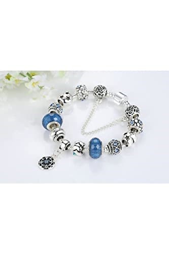 Pandora Tar, Charm Bileklik, Mavi Mother Charmlı, Ahşap Kutu İçerisinde takıNM331