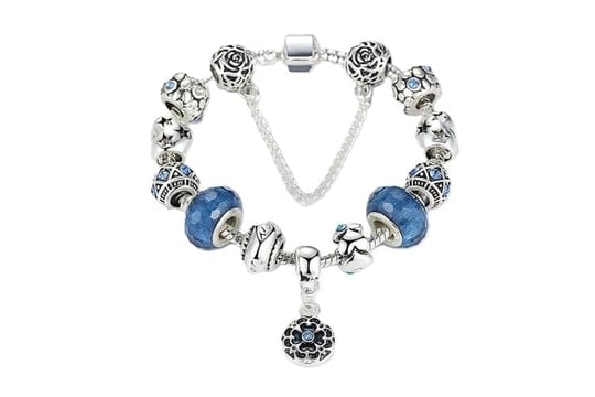 Pandora Tarz, Pandora Tar, Charm Bileklik, Mavi Mother Charmlı, Ahşap Kutu Içerisinde