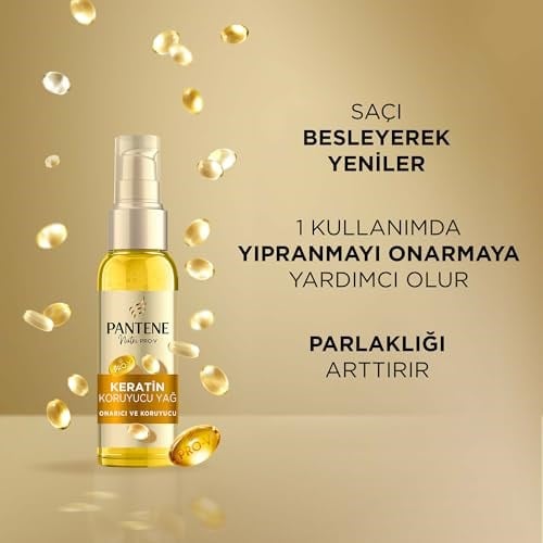 PANTENE Yoğun Bakım Ürünü Keratin Yağı 100 ml - Seçenekler: Standart 3lü paket, Standart