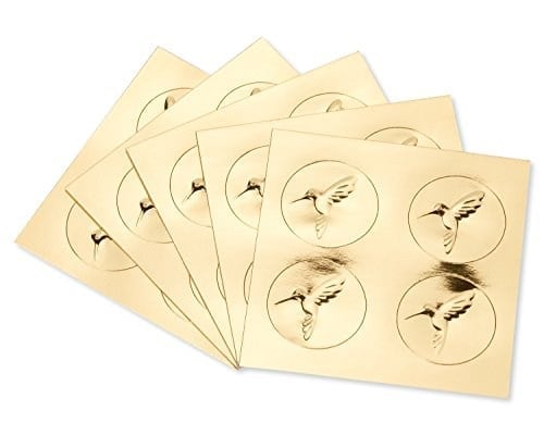 Papyrus Zarflı Boş Kartlar, Suluboya Sinek Kuşu, 20 Adet